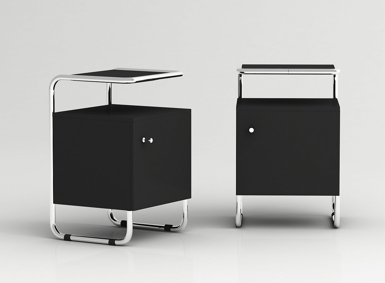 Тумба с металлическими ножками красная Bauhaus WOODI  00-3965973 Красный  - Вид №1
