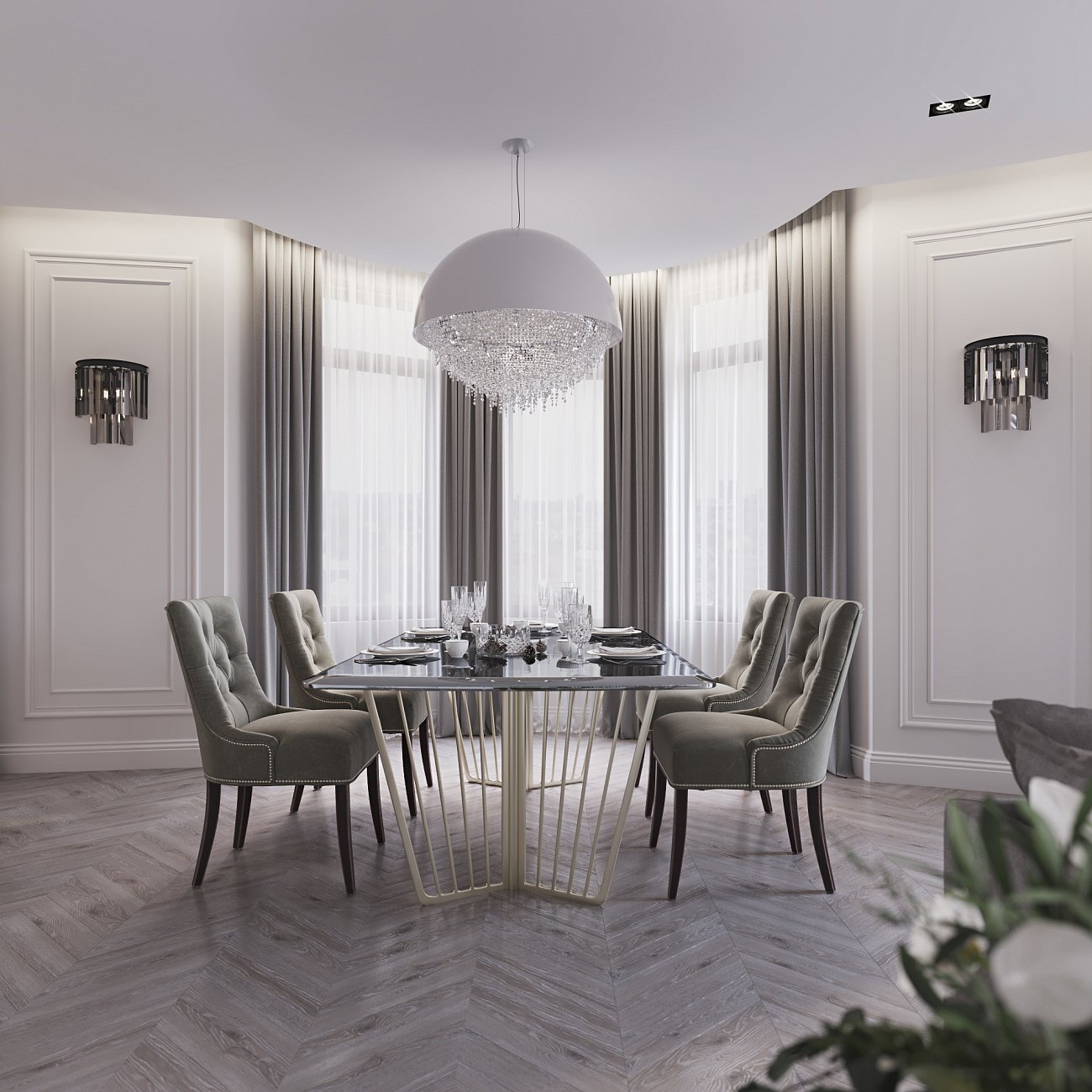 Подвесной светильник Crystal Light 15 white от Delight Collection MD2548/15 DELIGHT COLLECTION ДИЗАЙНЕРСКИЕ 243728 Белый  - Вид №5