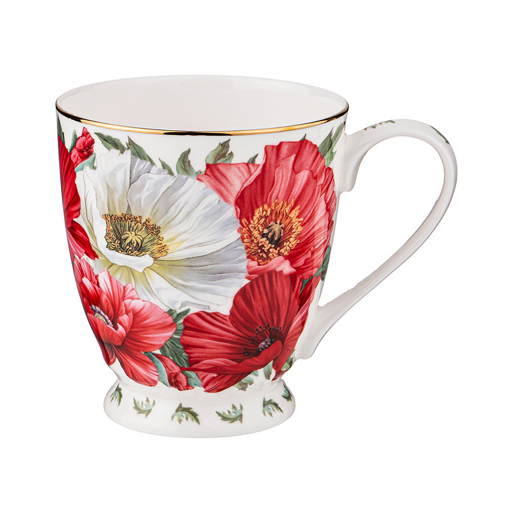 104-760 Посуда фарфоровая Маки кружка 1 480 мл Lefard 