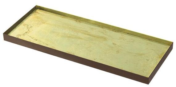 Ethnicraft Прямоугольный поднос из декорированного вручную стекла Gilded layers sun-id-1416161 - Вид №1