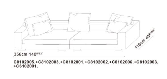 Модульный тканевый диван CAMERICH CASA ARCH-00069149 - Вид №4