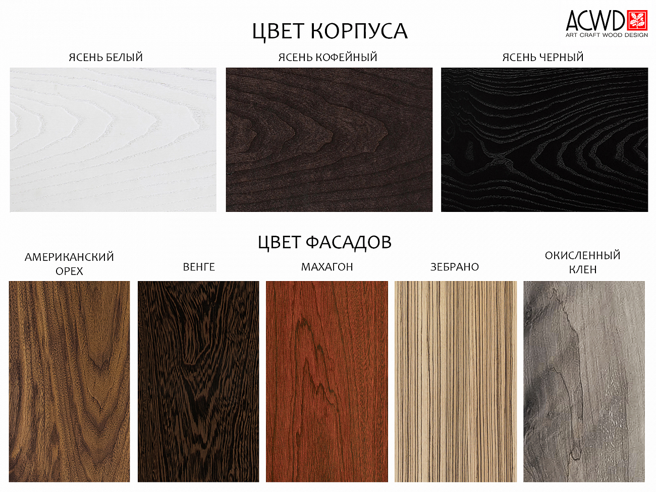 Шкаф платяной двухстворчатый с 6 ящиками американский орех Impala ACWD IMPALA 00-3981938 Коричневый  - Вид №4