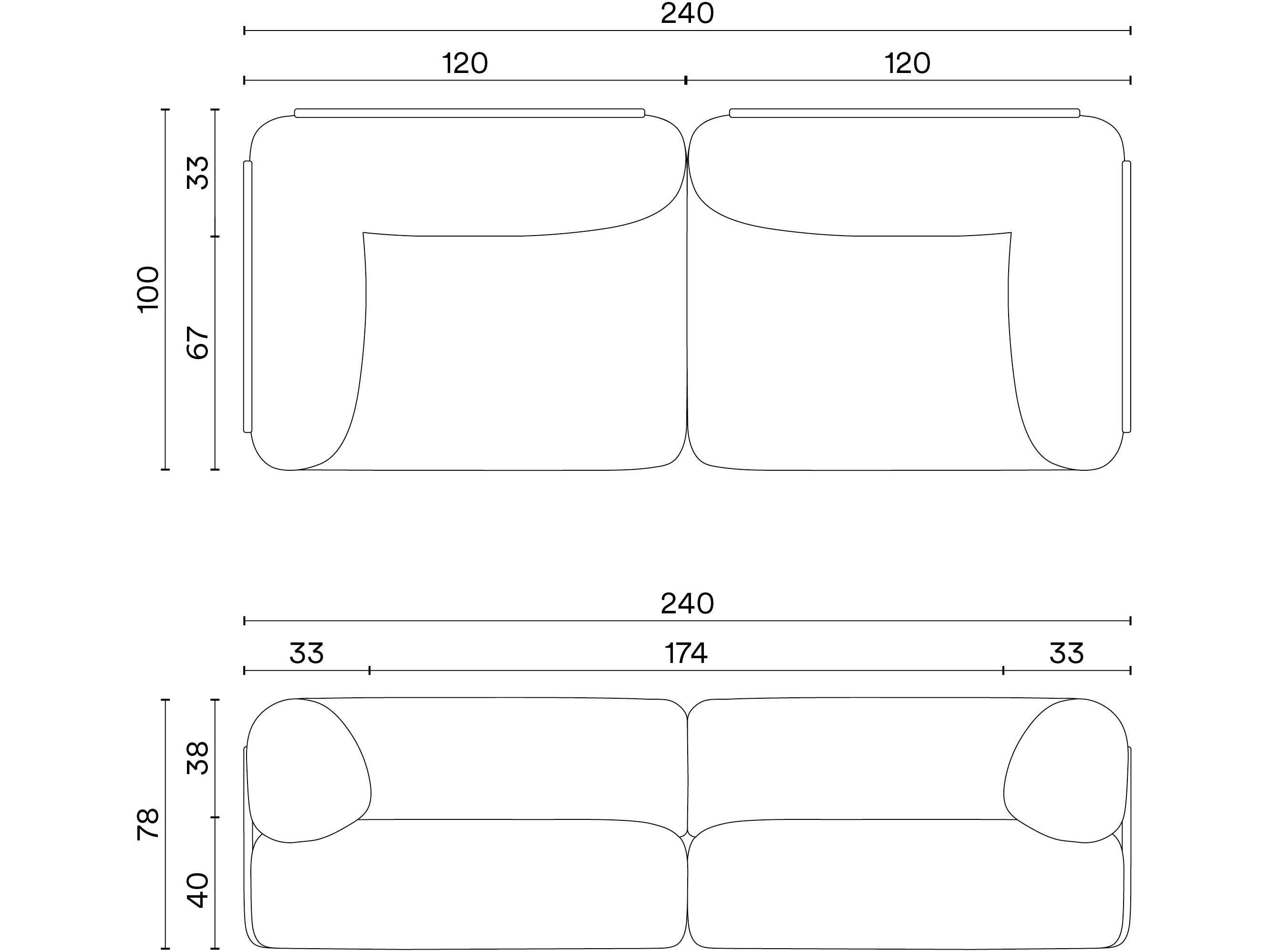2-местный тканевый диван Noah Living торий ARCH-00086572 - Вид №17