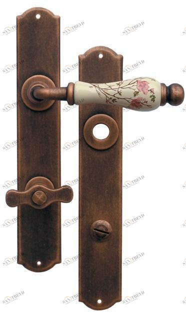 Galbusera Замок / ручка из железа и фарфора Praga 2-10