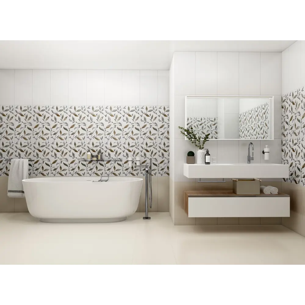Плитка напольная «Комо» 7П 40x40 см 1.76 м² цвет белый 82460190 STLM-2161201 Керамин  - Вид №4