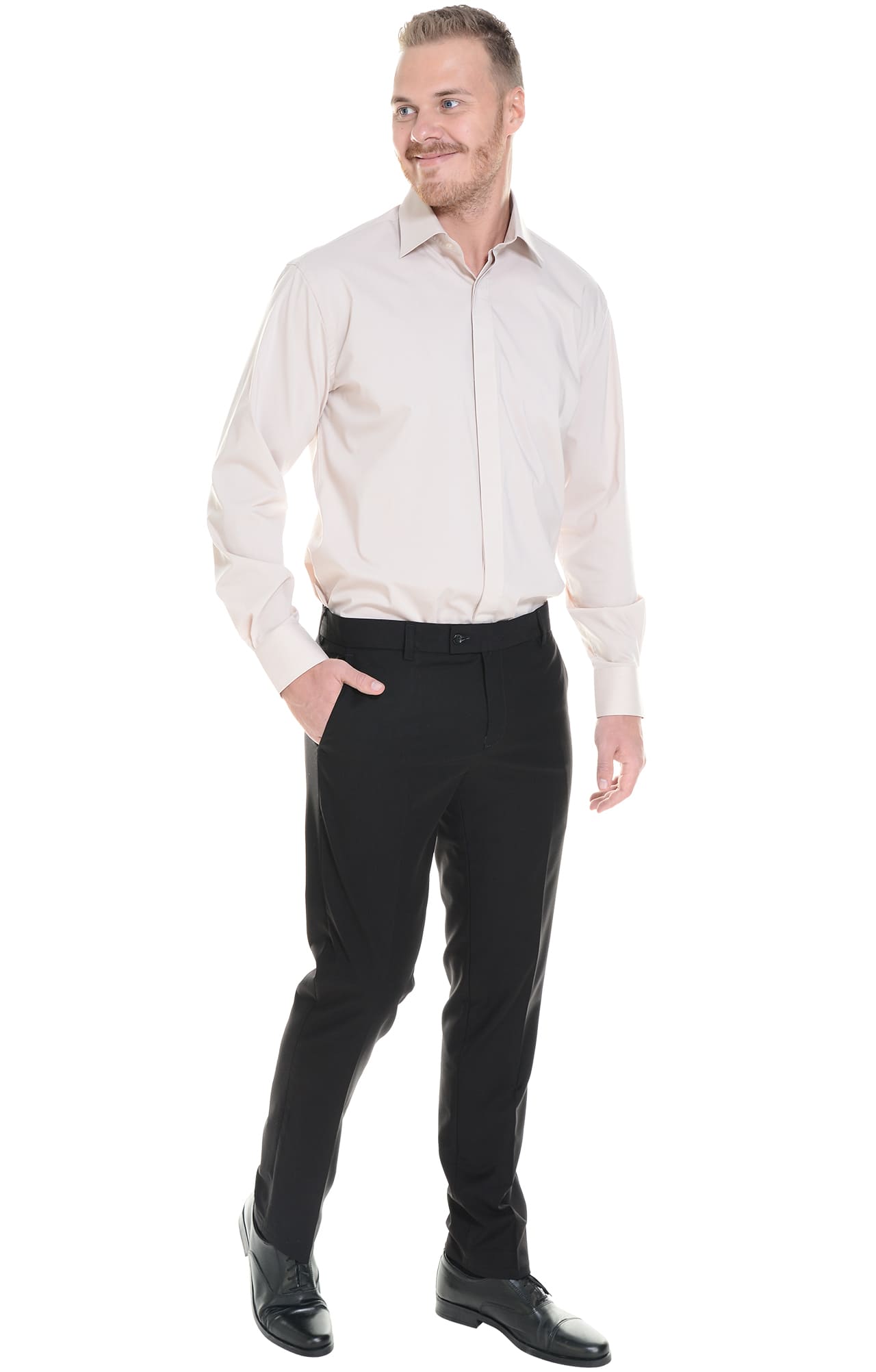 62437 Рубашка мужская  beige El-Risto  Корпоративная одежда  размер 39/176-182  - Вид №7