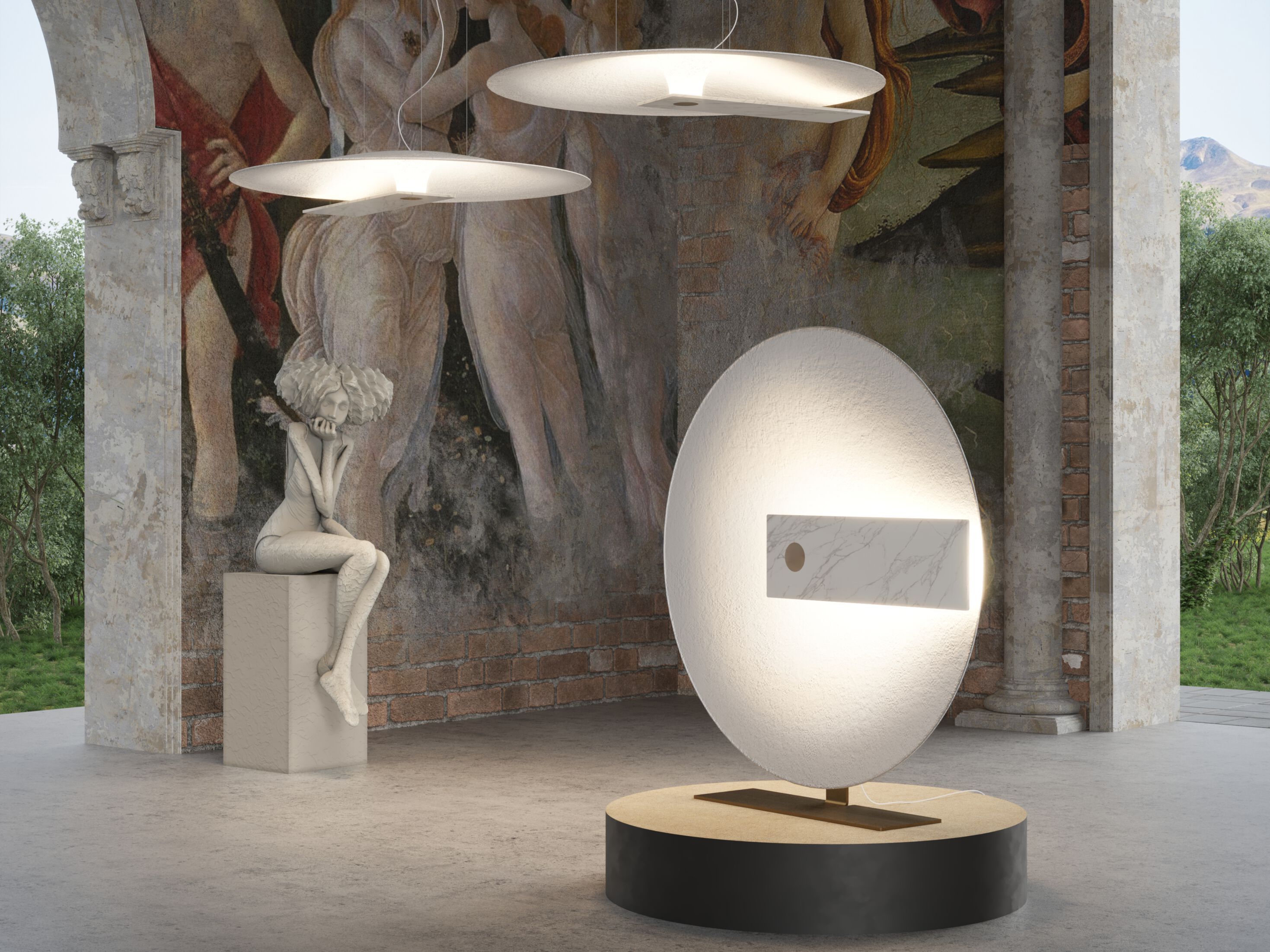 Светодиодный торшер из стекловолокна Hind Rabii солнечные часы ARCH-00097421 - Вид №9