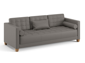 2-местный кожаный капитонный диван