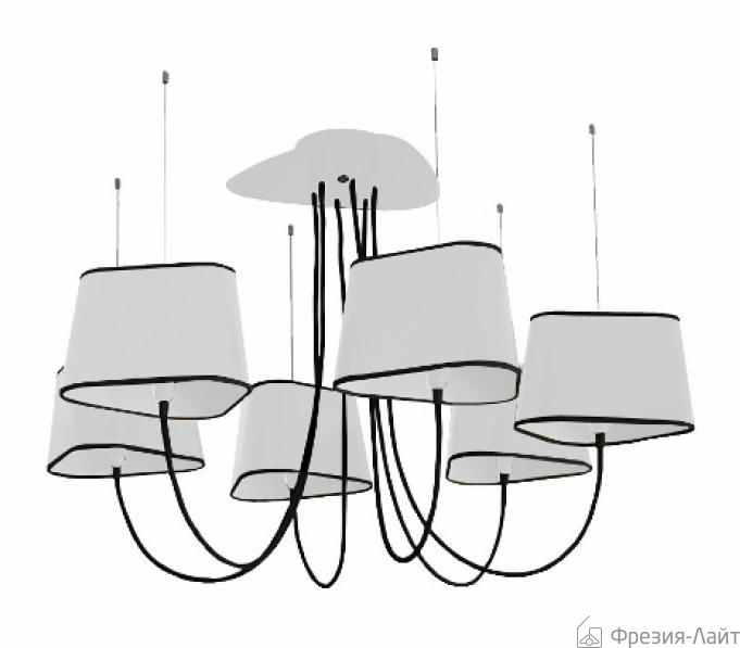 Designheure Lustre 6 Petit Nuage Blanc bordure noire люстра подвесная 104226
