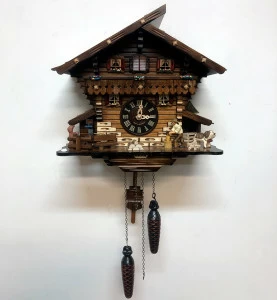 Часы настенные коричневые темный орех кварцевые с кукушкой Sars 8M SARS ДИЗАЙНЕРСКИЕ 00-3967477 Коричневый