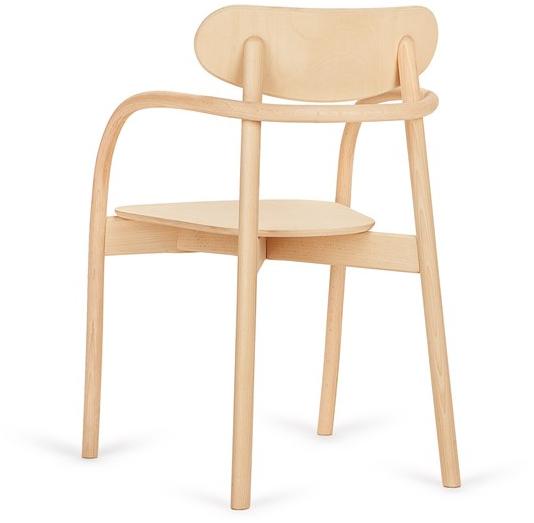 Paged Штабелируемый деревянный стул с подлокотниками sun-id-1473940 - Вид №1