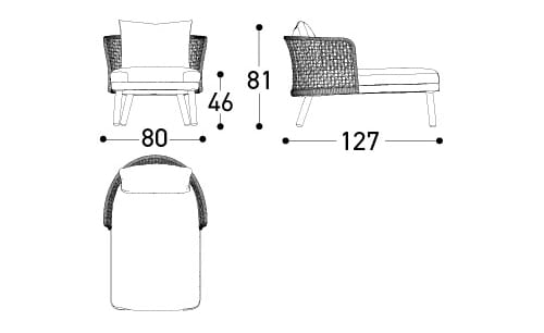 Ткань сад Dormeuse Varaschin Эмма ARCH-00096103 - Вид №4