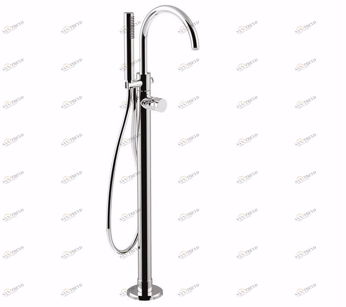 Rubinetteria Giulini Смеситель для ванны, однорычажный, напольный, с ручным душем Myring Fmr0092