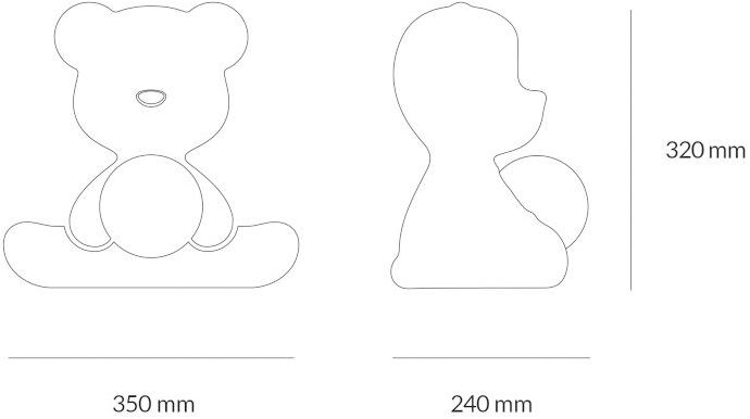 Qeeboo Светодиодная настольная лампа из полиэтилена с зарядкой от usb Teddy sun-id-1479784 - Вид №12