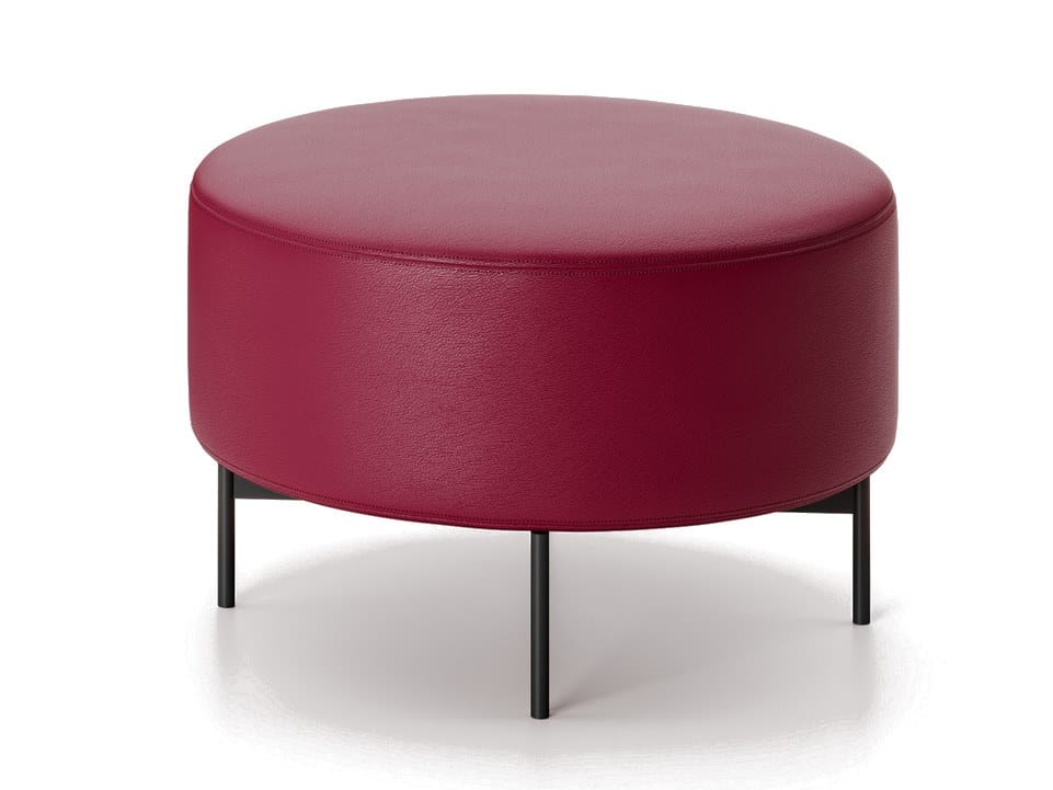 Круглый кожаный пуф Ronda Design Ghanta ARCH-00128252