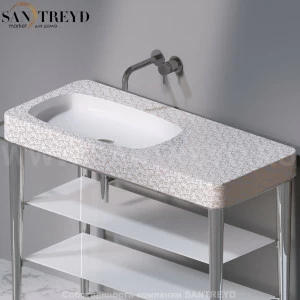 L130400G Накладная раковина на столешницу  прямоугольная A. e T. Italia FUSION