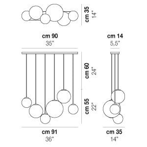 Подвесной светильник из дутого стекла In Stock эффектная стеклянная посуда ARCH-00070373 - Вид №2