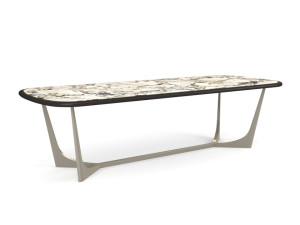 Прямоугольный каменный обеденный стол