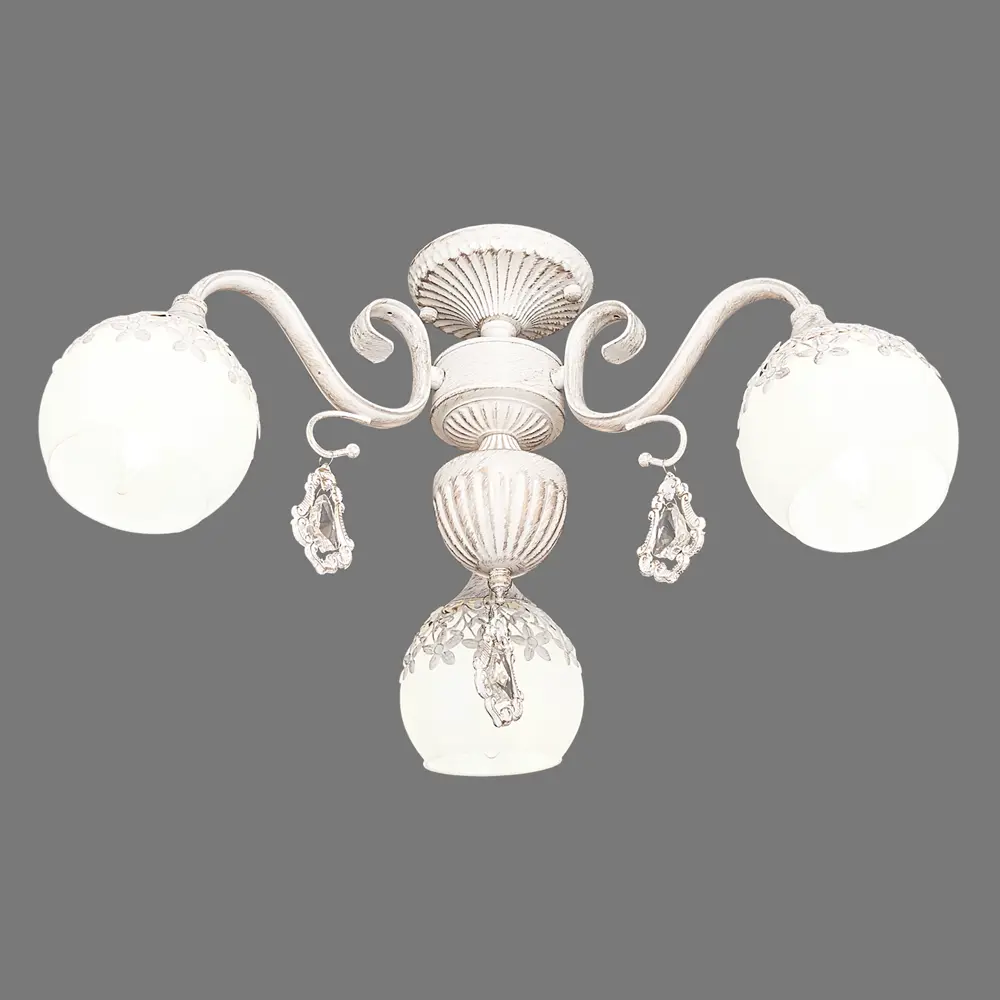 Люстра Louis 3хЕ27х60 Вт цвет белый LAMPLANDIA STLM-2183802 - Вид №3