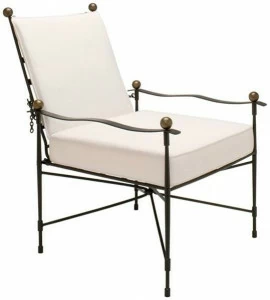 JANUS et Cie Кресло из нержавеющей стали с подлокотниками Amalfi