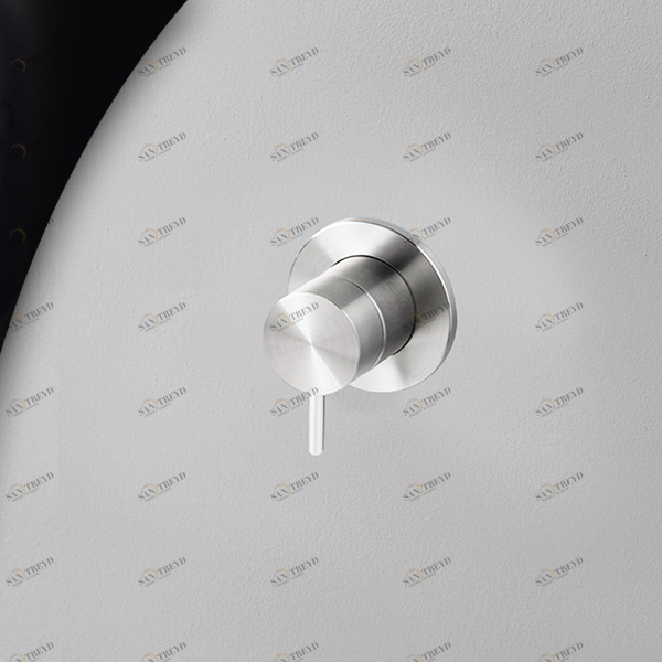 Смеситель для душа сталь глянцевая с белой ручкой Toki Radomonte TKI8LCIL21