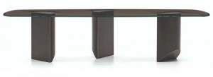 Minotti Прямоугольный стеклянный стол Wedge