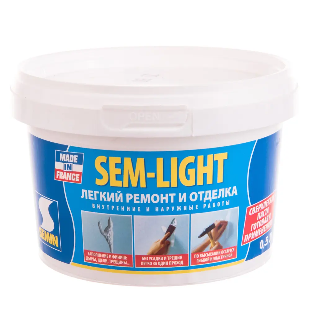 Шпаклёвка суперлегкая Semin Sem-Light 0.5 л 12454480 STLM-2201035 