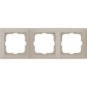 Рамка для розеток и выключателей ABB Basic55 3 поста, цвет белый 13606909 STLM-2150808