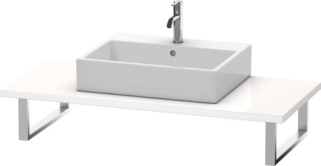 LC106C01818 Консоль для накладных раковин и встраиваемых умывальников, Толщина консоли 30 мм L-Cube #LC106C 550 мм Белый матовый, декор Duravit - Вид №1