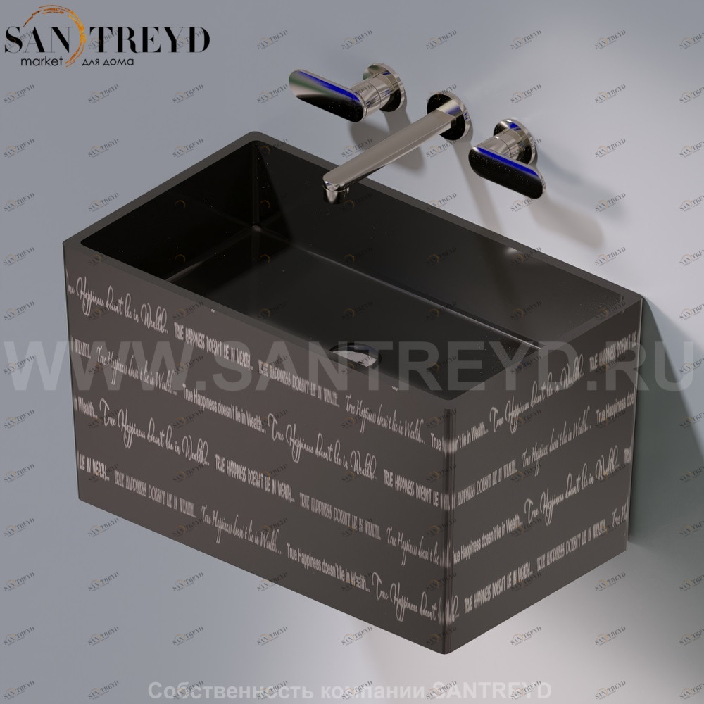 L111.421P Подвесная раковина настенная овальная A. e T. Italia TOWER черная AeT ITALIA