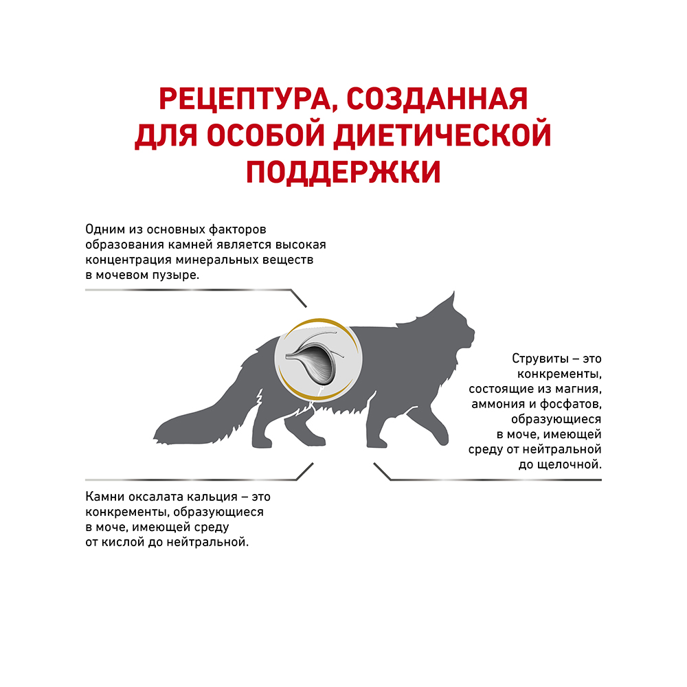 Т0023162 Корм для кошек Vet Diet Urinary S/O LP34 при мочекаменной болезни сух. 7кг ROYAL CANIN  - Вид №2