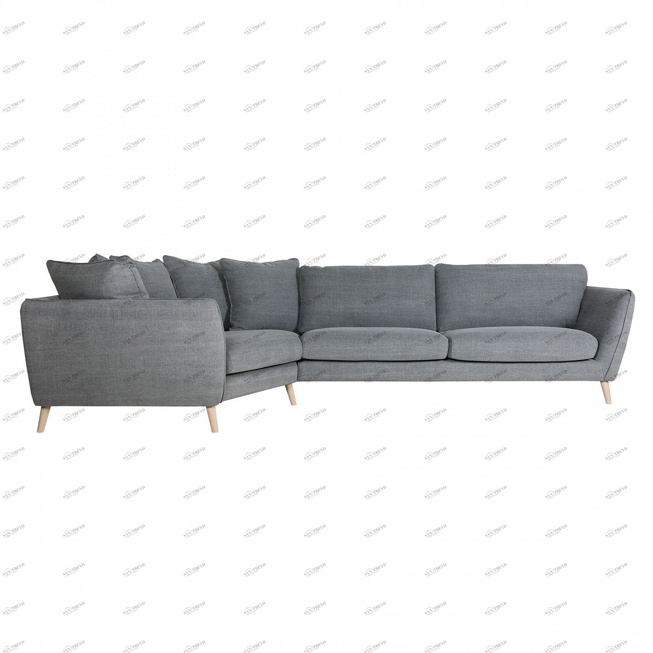 Диван угловой голубой 192 см Stella SITS ДИЗАЙНЕРСКИЕ, STELLA 192365 Серый 