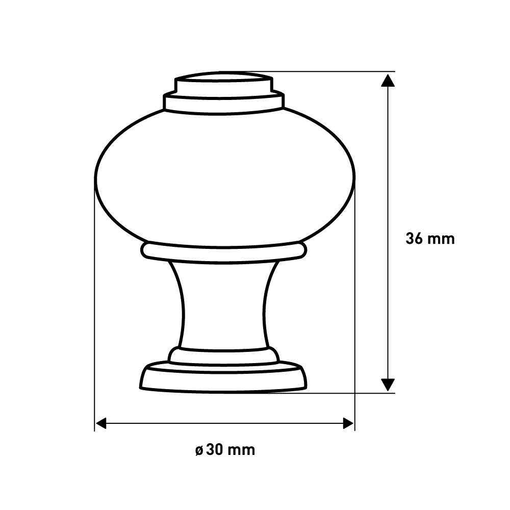 Мебельная ручка  Кноб, 36x30x30 мм, черный LJPS0150 Public Steel Россия  - Вид №4