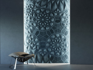 Трехмерная декоративная гипсовая панель