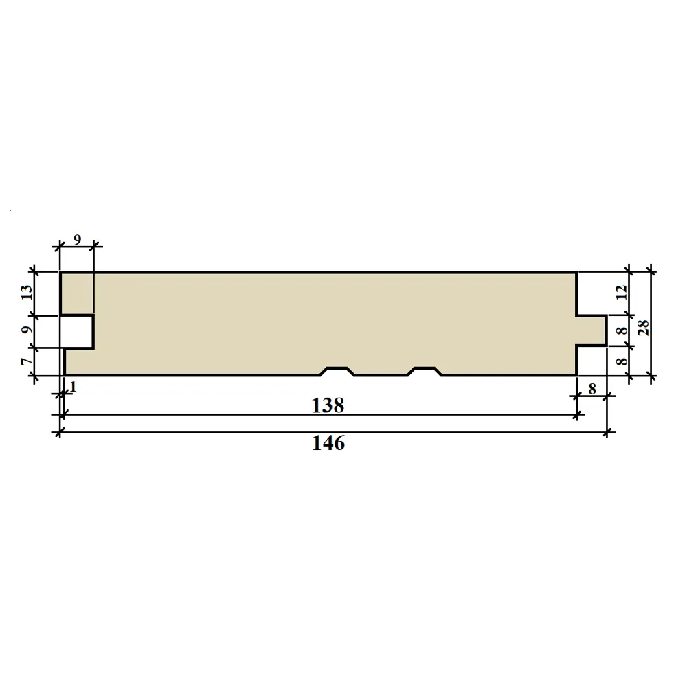 86664358 Доска пола хвоя 28x146x3000 мм сорт Норма 0.44 м² 1 шт. STLM-1013793 Santreyd  - Вид №1