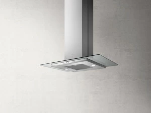 Elica Островная вытяжка из нержавеющей стали и стекла Flat glass plus