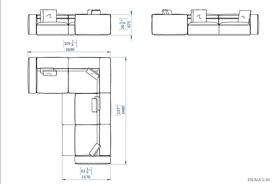 Модульный тканевый диван Casa Magna Essence ARCH-00137189 - Вид №2