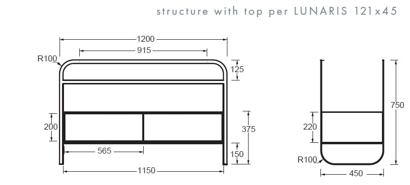 Двойная раковина из нержавеющей стали с ящиками Alice Ceramica Lunaris ARCH-00041894 - Вид №5