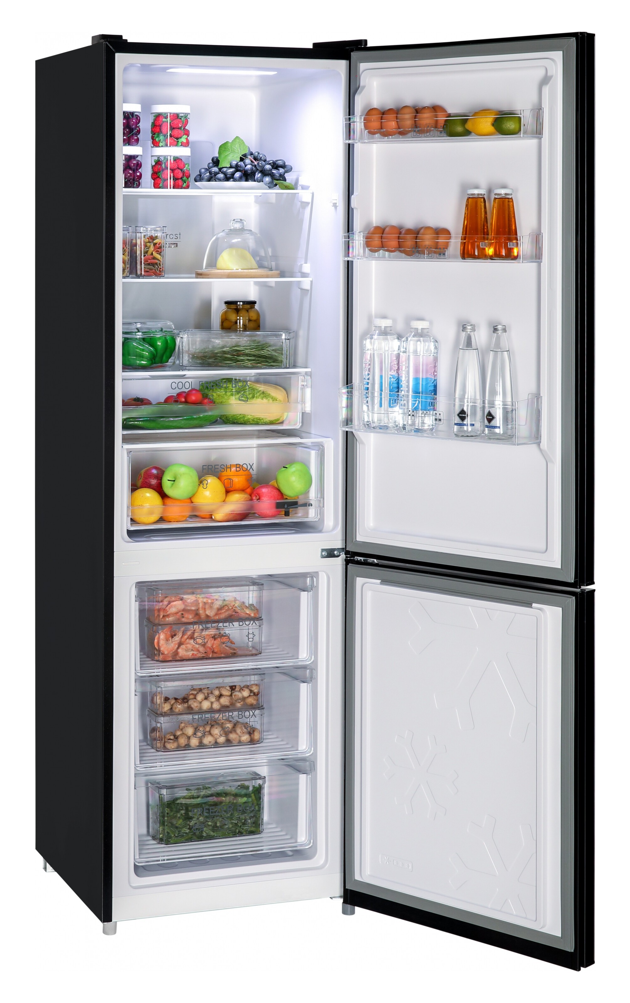 9069205 Холодильник с морозильником   Nordfrost RFC 390D NFGB черный STDN-0009040 - Вид №1