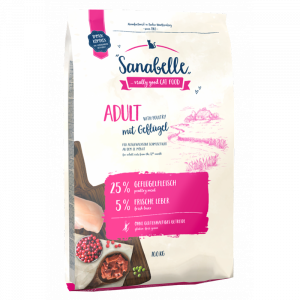ПР0035434 Корм для кошек Adult с птицей сух. 10кг SANABELLE