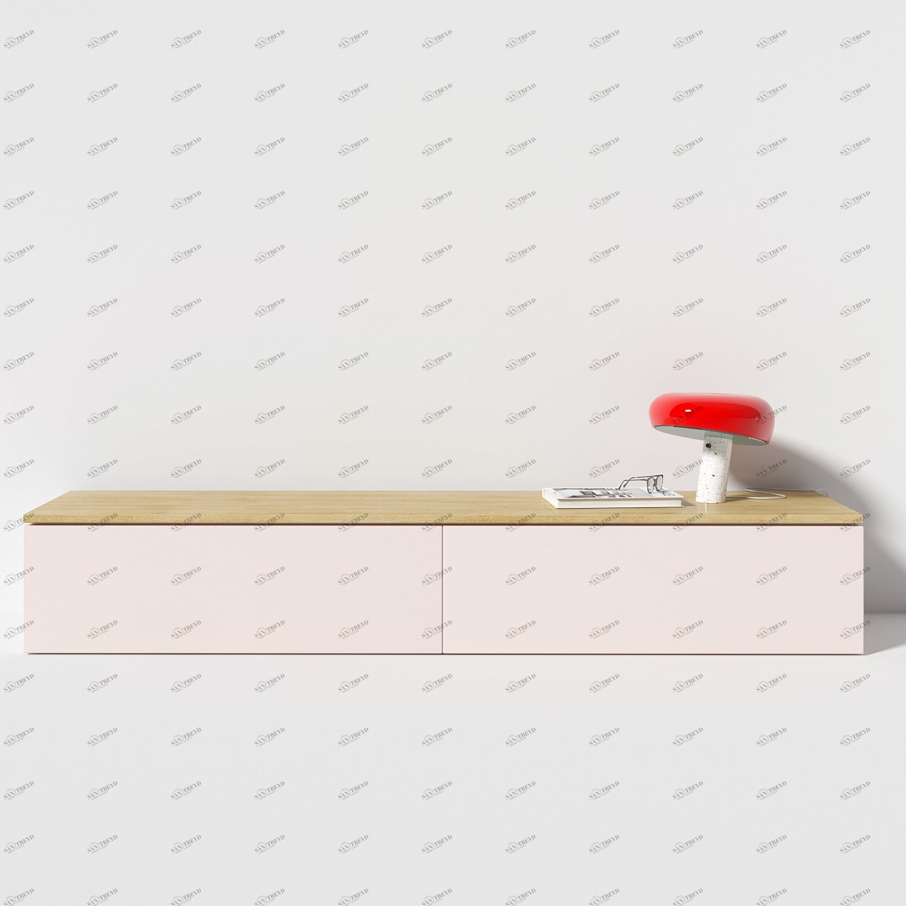 Тумба под телевизор с ящиками серо-бежевая 180 см Tall BRAGIN DESIGN  00-3879355 Бежевый;серый 