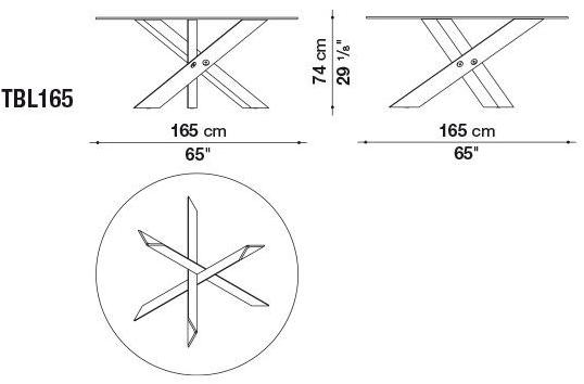 B&B Italia Круглый стол для гостиной из стали и стекла sun-id-1461236 - Вид №2
