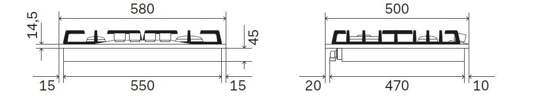 Встраиваемая газовая плита из нержавеющей стали Ilve Nostalgie ARCH-00106837 - Вид №1