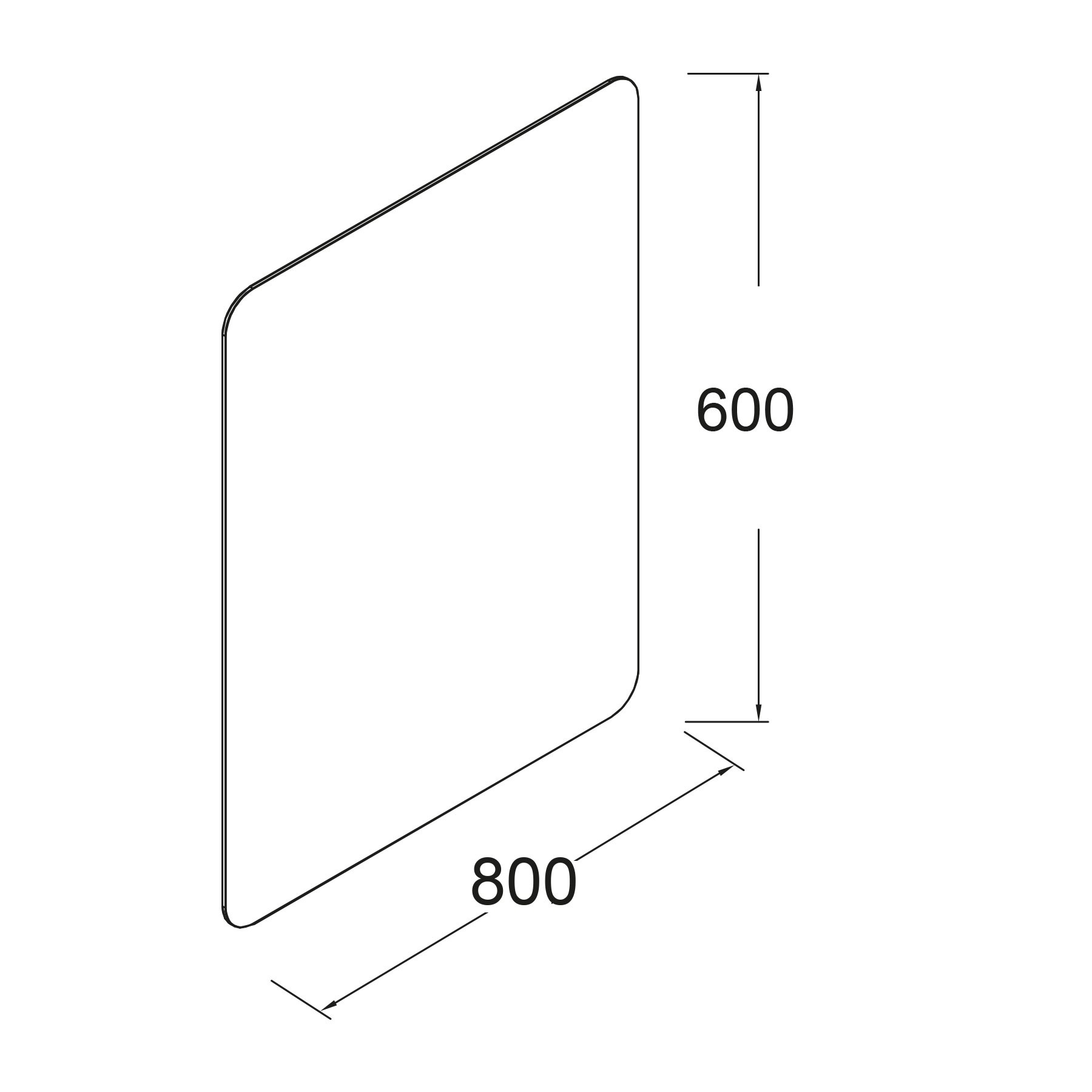 16943 SALGAR Зеркало ROTA 600 600 x 800 мм  - Вид №1