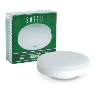 Лампа светодиодная Saffit SBGX5308 GX53 230 В 8 Вт круг 680 лм цвет света нейтральный белый