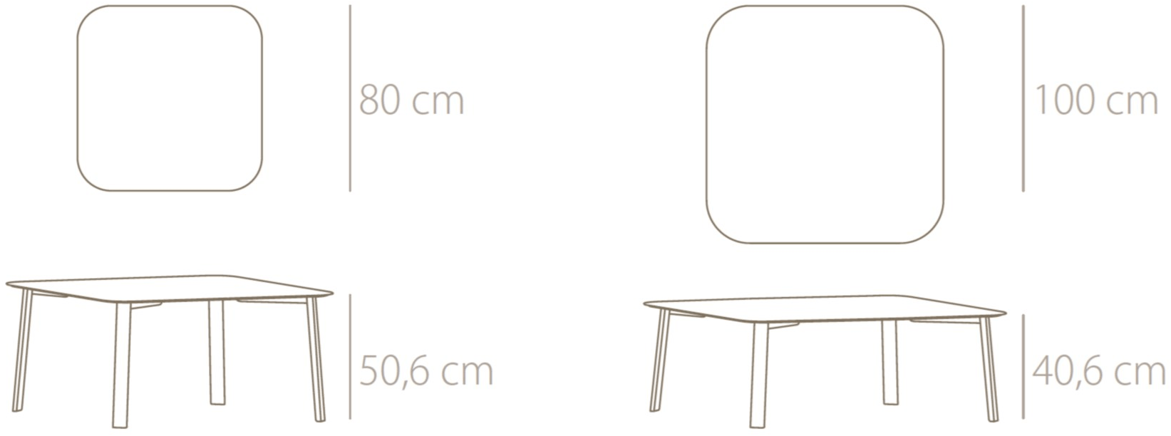 Punt Низкий квадратный деревянный журнальный столик Stockholm sun-id-1418919 - Вид №3
