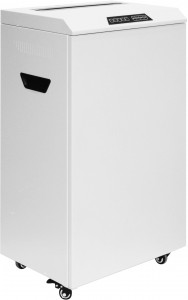 УО90-5 Уничтожитель документов , din p-5 (4 ур-нь секр.), фрагмент 1,9х15мм, 18-21 лист (70г/м2), cd/пл.карты/скрепки/скобы, 90 литров Гелеос