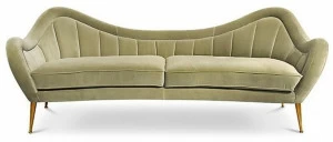 BRABBU 3-х местный бархатный диван