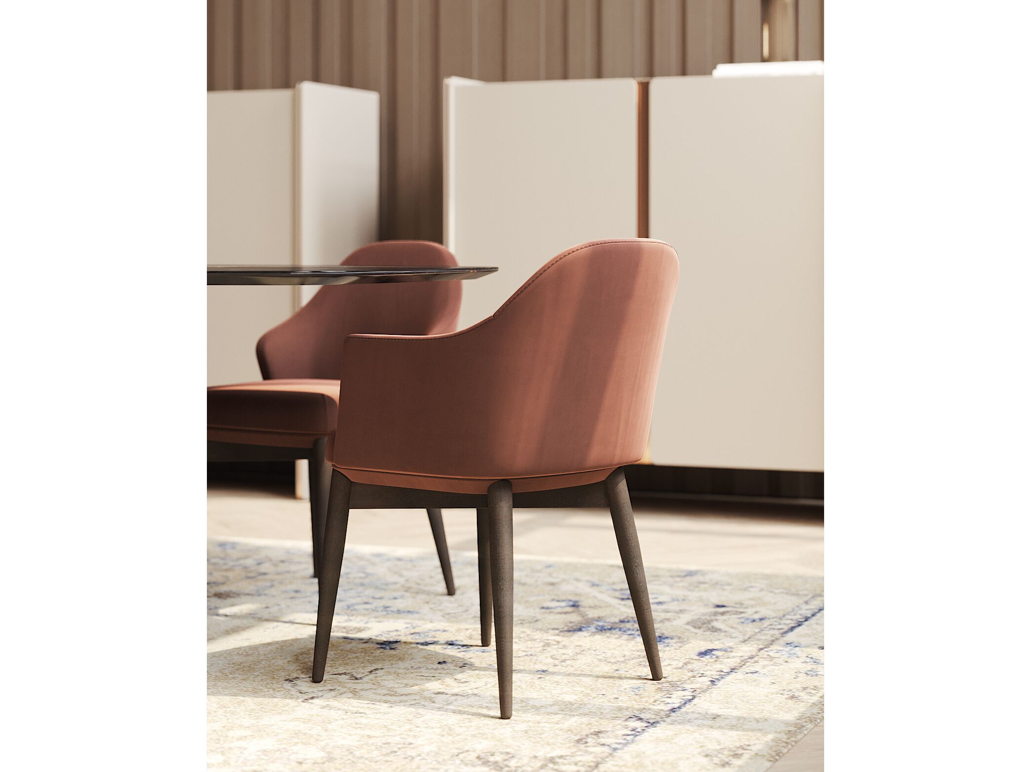 Кожаный стул с подлокотниками PRADDY Natur ARCH-00058312 - Вид №3