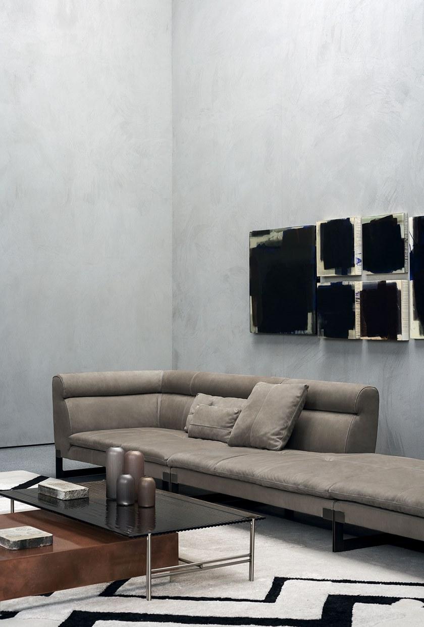 BAXTER Секционный угловой диван в коже Viktor sun-id-1479275 - Вид №2